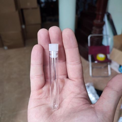 10 Ống nghiệm nhựa 5ml PS trắng trong có nắp không nhãn túi 10 cái TTC