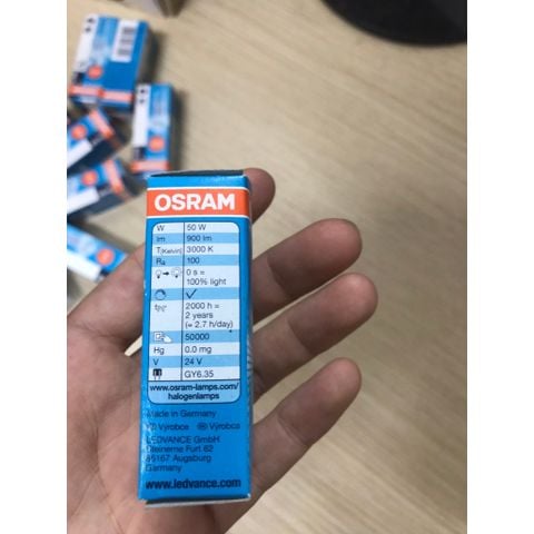 Bóng halogen Osram 64440S 12V 50W, GY6.35