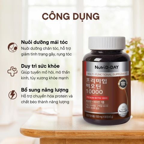 Viên Uống Biotin Mọc Tóc, Viên Uống Collagen Biotin Giúp Tóc Chắc Khoẻ Hộp 90 Viên