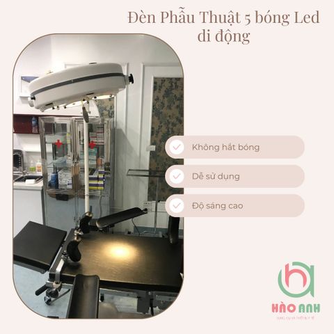 Đèn Led Phẫu Thuật Tiểu Phẫu chuyên dụng 5 Bóng Led Keling