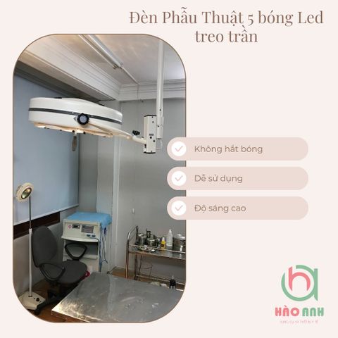Đèn Phẫu Thuật Đèn Mổ cao cấp 5 bóng Led treo trần