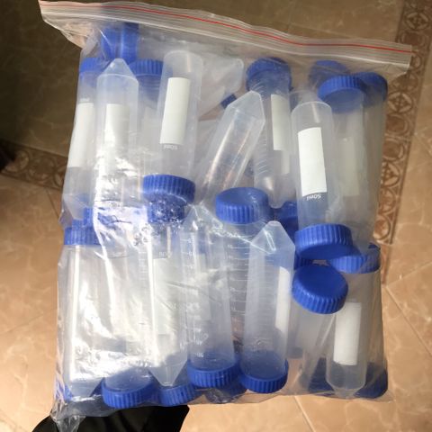 Ống Falcon 50ml, Ống Ly Tâm 50ml Nắp Vặn , Đáy Nhọn (50 cái)
