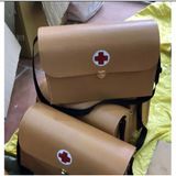 [Hàng Việt Nam]Túi Cứu Thương Y Tế Chữ Thập Nhỏ 23X12X8 - Màu Da Bò