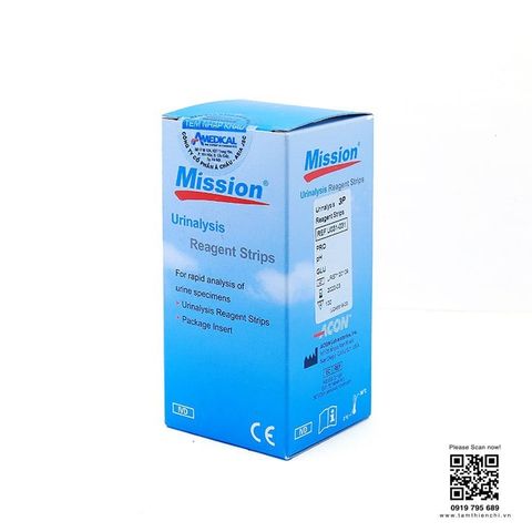 (Tbyt Hào Anh)[Hộp 100 test] Que Thử Nước Tiểu ACON Mission 10 Thông Số - Giá rẻ