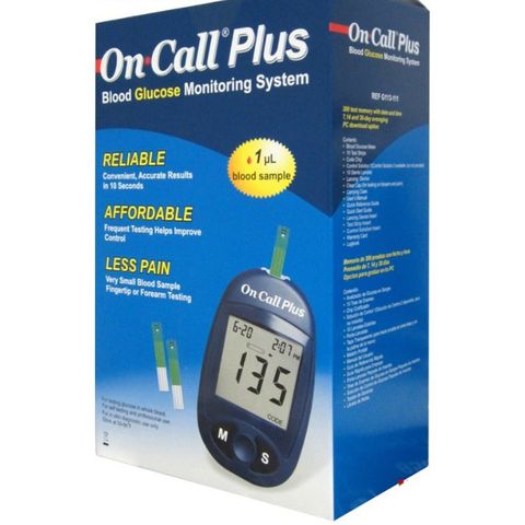 (Tbyt Hào Anh)Máy Đo Đường Huyết On Call Plus Mỹ + [Tặng Hộp Que Thử 25 Test] Giá cực ưu đãi