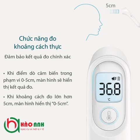 Nhiệt kế hồng ngoại Yuwell YT-1 bắn trán - Dùng đo nhiệt độ cơ thể trong gia đình (Cả người lớn và trẻ nhỏ)