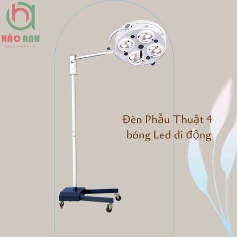 Đèn Chuyên Phẫu Thuật Tiểu Phẫu không hắt bóng 4 bóng Led di động Keiling