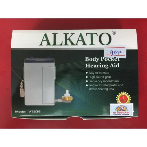 (Tbyt Hào Anh)Máy trợ thính không dây ALKATO Body Poket Hearing Aid- Công nghệ Nhât Bản