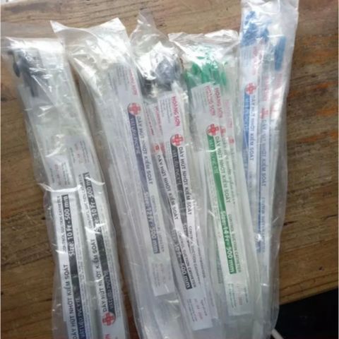 (Combo 10) Dây Hút Dịch, Hút Nhớt, Hút Đờm Hoàng Sơn Các Số 8, 10, 12, 14, 16