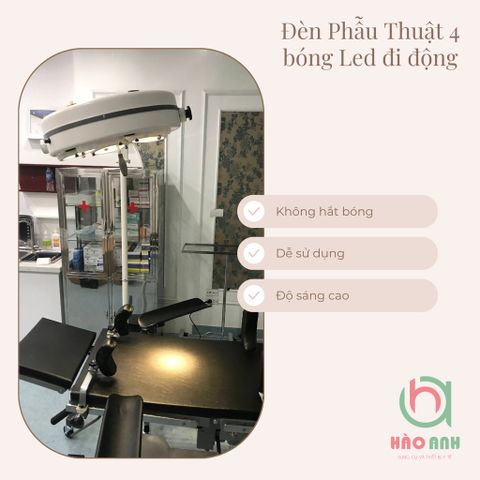 Đèn Led Phẫu Thuật Tiểu Phẫu chuyên dụng 4 Bóng Led Keling