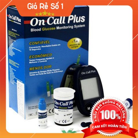 (Tbyt Hào Anh)Máy đo đường huyết On Call Plus Tặng 1 Hộp Que thử máy đo đường huyết On Call Plus gồm 25 que