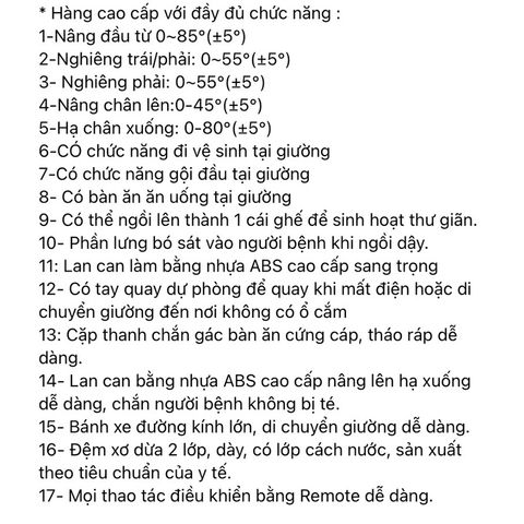 Giường Bệnh Nhân Giường Đa Chức Năng Chạy Điện KELING
