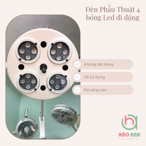 Đèn Led Phẫu Thuật Tiểu Phẫu chuyên dụng 4 Bóng Led Keling