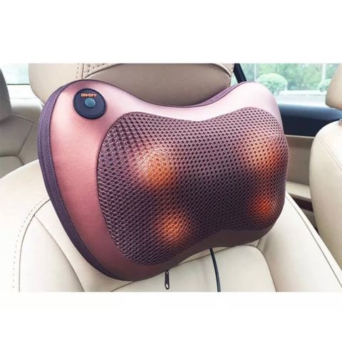 Gối Massage Hồng Ngoại 6 Bi Cao Cấp - Máy Mát Xa, Gối Mát Xa Cổ Vai Gáy Car&Home