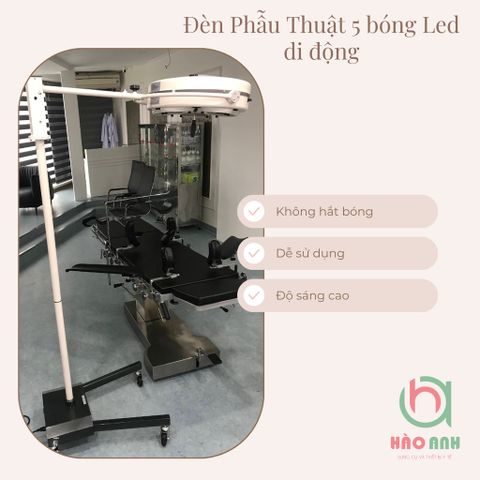 Đèn Led Phẫu Thuật Tiểu Phẫu chuyên dụng 5 Bóng Led Keling
