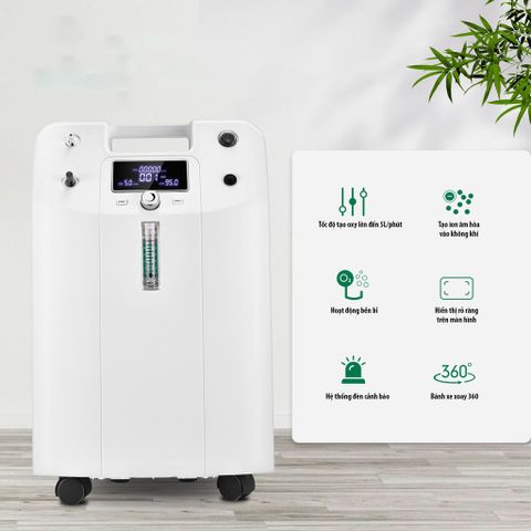 Máy tạo oxy KJR-Y51W và phụ kiện tiêu chuẩn dùng trong y tế