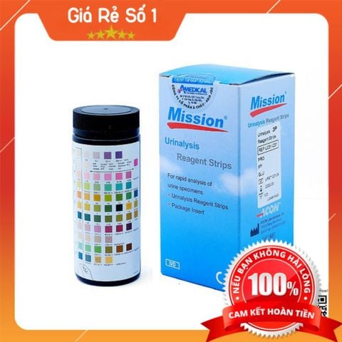 (Tbyt Hào Anh)[Hộp 100 test] Que Thử Nước Tiểu ACON Mission 10 Thông Số - Giá rẻ