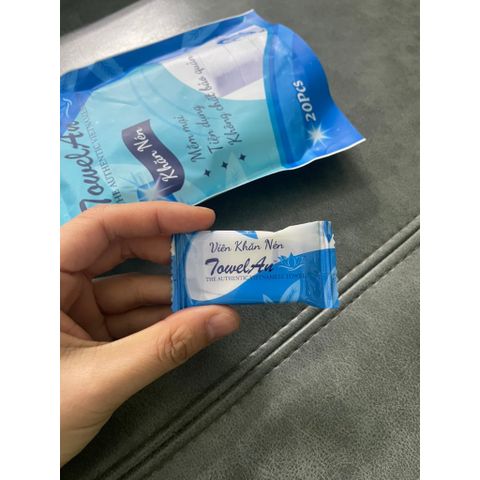 Set 20 viên khăn mặt vải nén Việt Nam, dạng viên kẹo