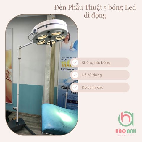 Đèn Led Phẫu Thuật Tiểu Phẫu chuyên dụng 5 Bóng Led Keling