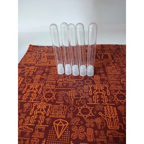 10 Ống nghiệm nhựa 5ml PS trắng trong có nắp không nhãn túi 10 cái TTC