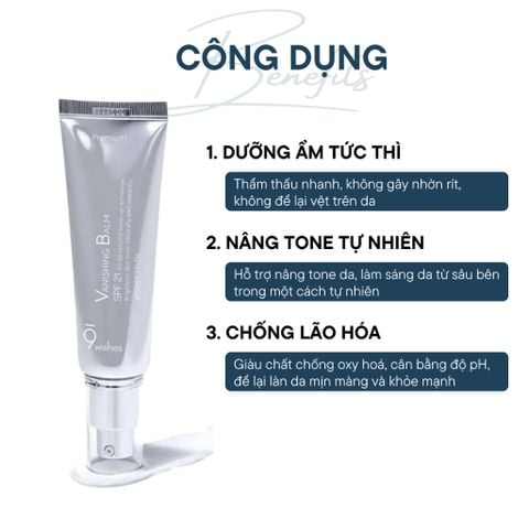 Kem Dưỡng Da 9wishes Hỗ Trợ Làm Trắng Da, Kem Dưỡng Trắng 9Wishes Hàn Quốc Dung Tích 50ml