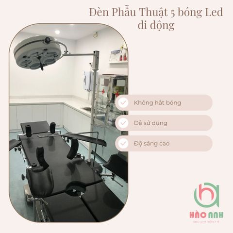 Đèn Led Phẫu Thuật Tiểu Phẫu chuyên dụng 5 Bóng Led Keling