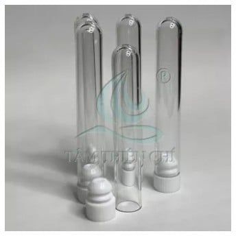 10 Ống nghiệm nhựa 5ml PS trắng trong có nắp không nhãn túi 10 cái TTC