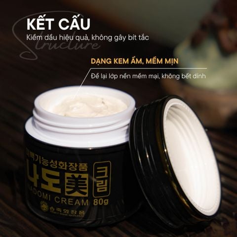 Kem Dưỡng Trắng Da Mờ Thâm Nám Thảo Dược Đông Y Nadomi Hàn Quốc, Kem Dưỡng Nám Hàn Quốc Dung Tích 80g