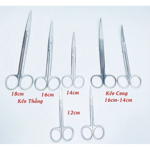 Kéo Thẳng Nhọn - Kéo Y Tế Các Size Pakistan