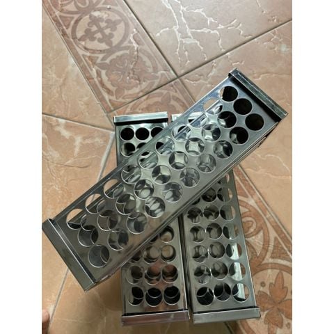 Giá inox đựng ống nghiệm