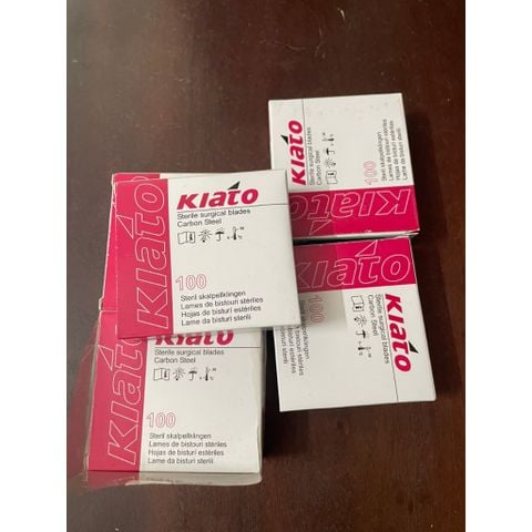 Hộp 100 Lưỡi Dao Mổ Số 11, 12, 15, 20, 21 - Chính Hãng KIATO Ấn Độ