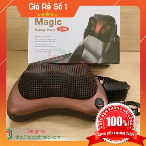 (Tbyt Hào Anh)Gối Massage Hồng Ngoại Magic Pillow Giá Rẻ, Tốt Nhất Số 1 - [Ưu Đãi Giá 2019]