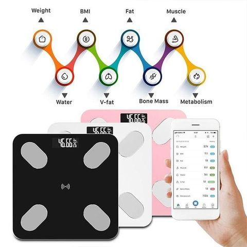 (Tbyt Hào Anh)Cân Điện Tử thông minh đo tỷ lệ mỡ, xương, nước - Có kết nối Blutooth + App theo dõi