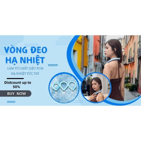 Vòng làm mát phòng chống say nắng mùa hè, làm mát PCM ngoài trời di động treo cổ Vòng đeo cổ băng NHẬT BẢN