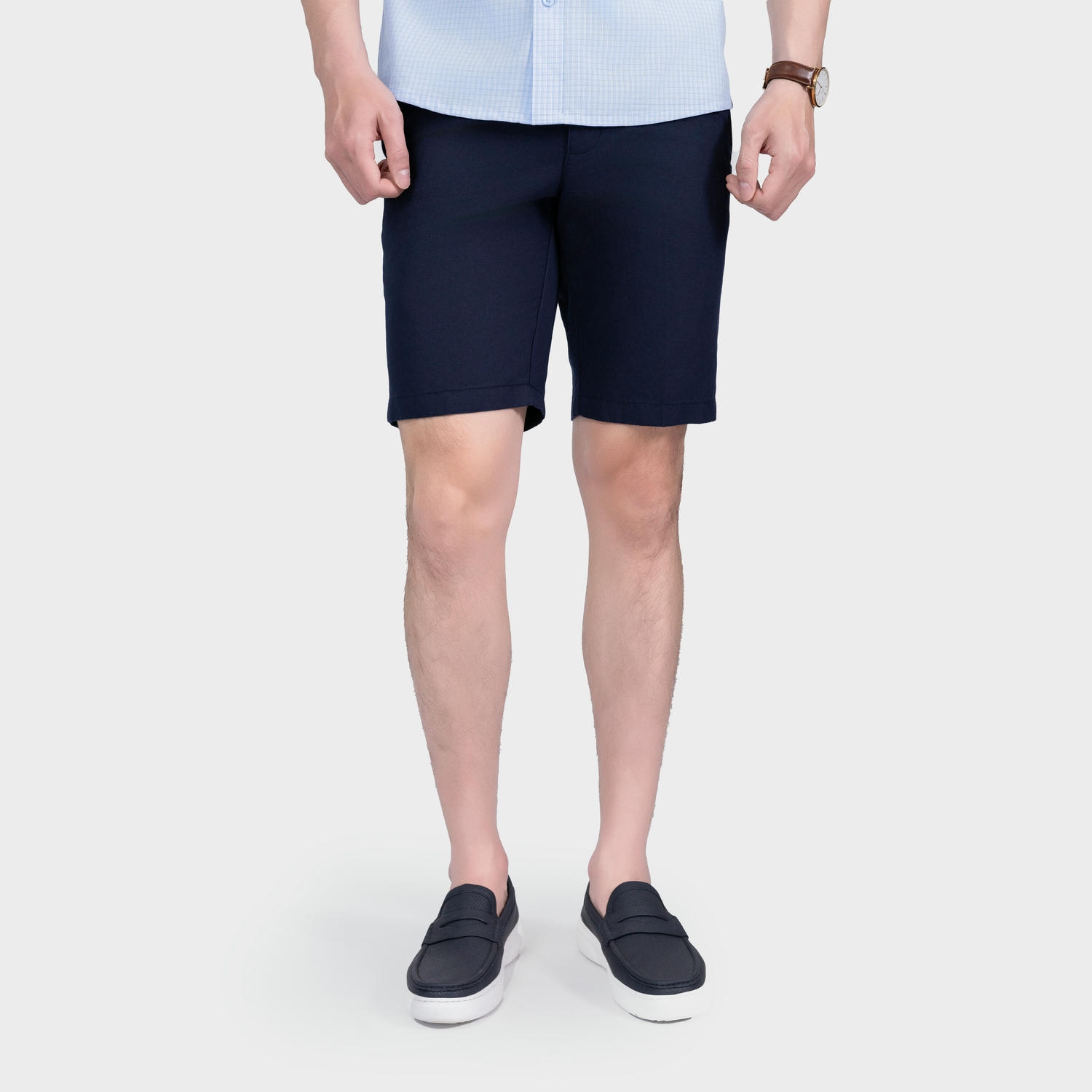 Quần Short Linen Nam Aristino Business Casual 1SOU08AS0