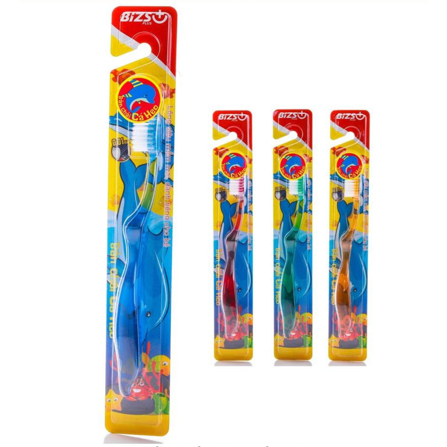 Bàn chải chăm sóc răng Trẻ Em Bizs+ Kid Cá Heo