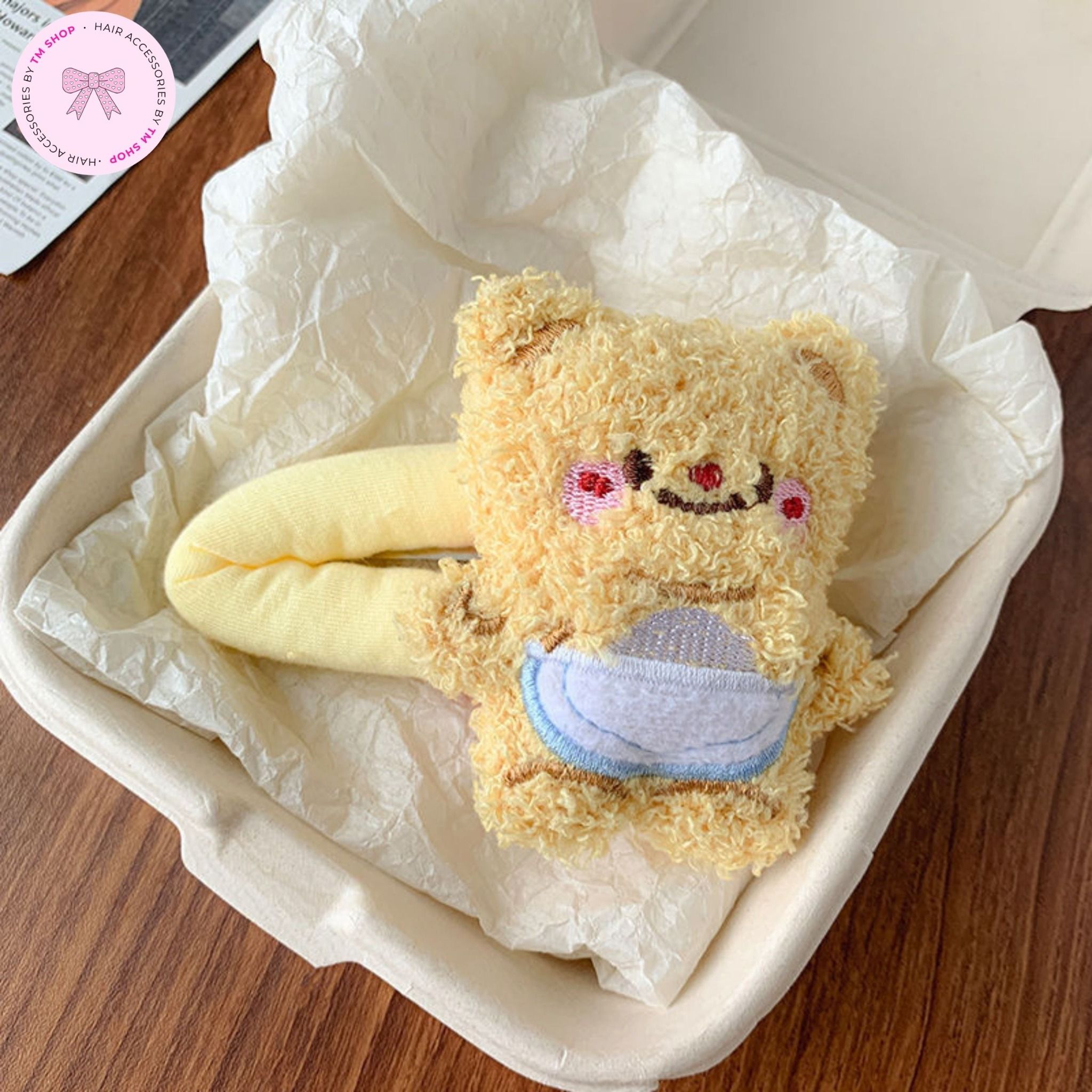 Kẹp Tóc Tách Lông Cừu Hoạt Hình Gấu Baby Dễ Thương 13cm – TM MINIMART