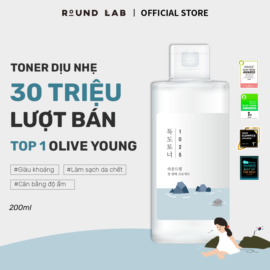Round lab Nước hoa hồng 1025 Dokdo Toner