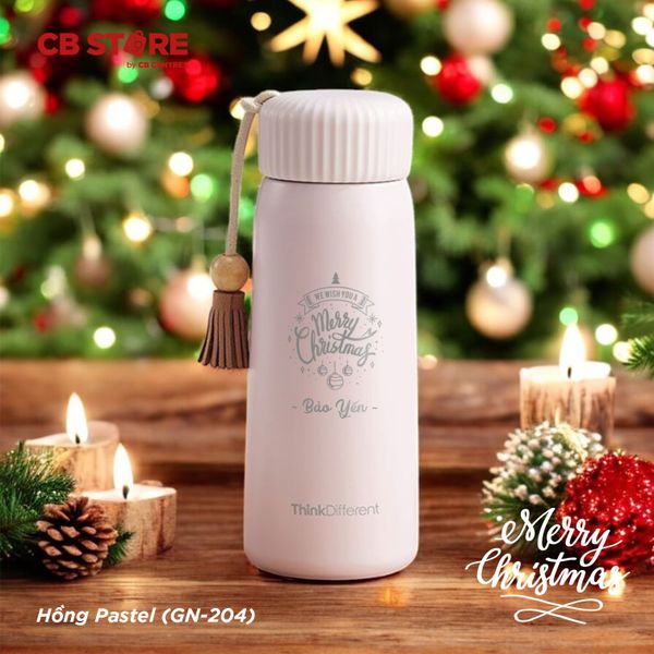 Bình giữ nhiệt phong cách Hàn Quốc - Hồng Pastel