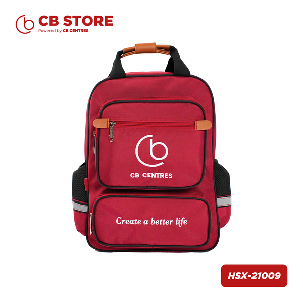 Balo học sinh cao cấp CB CENTRES Flex Pack Đỏ Đô siêu chống thấm siêu bền chắc