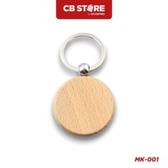 Móc khóa gỗ hình tròn