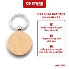 Móc khóa gỗ hình tròn