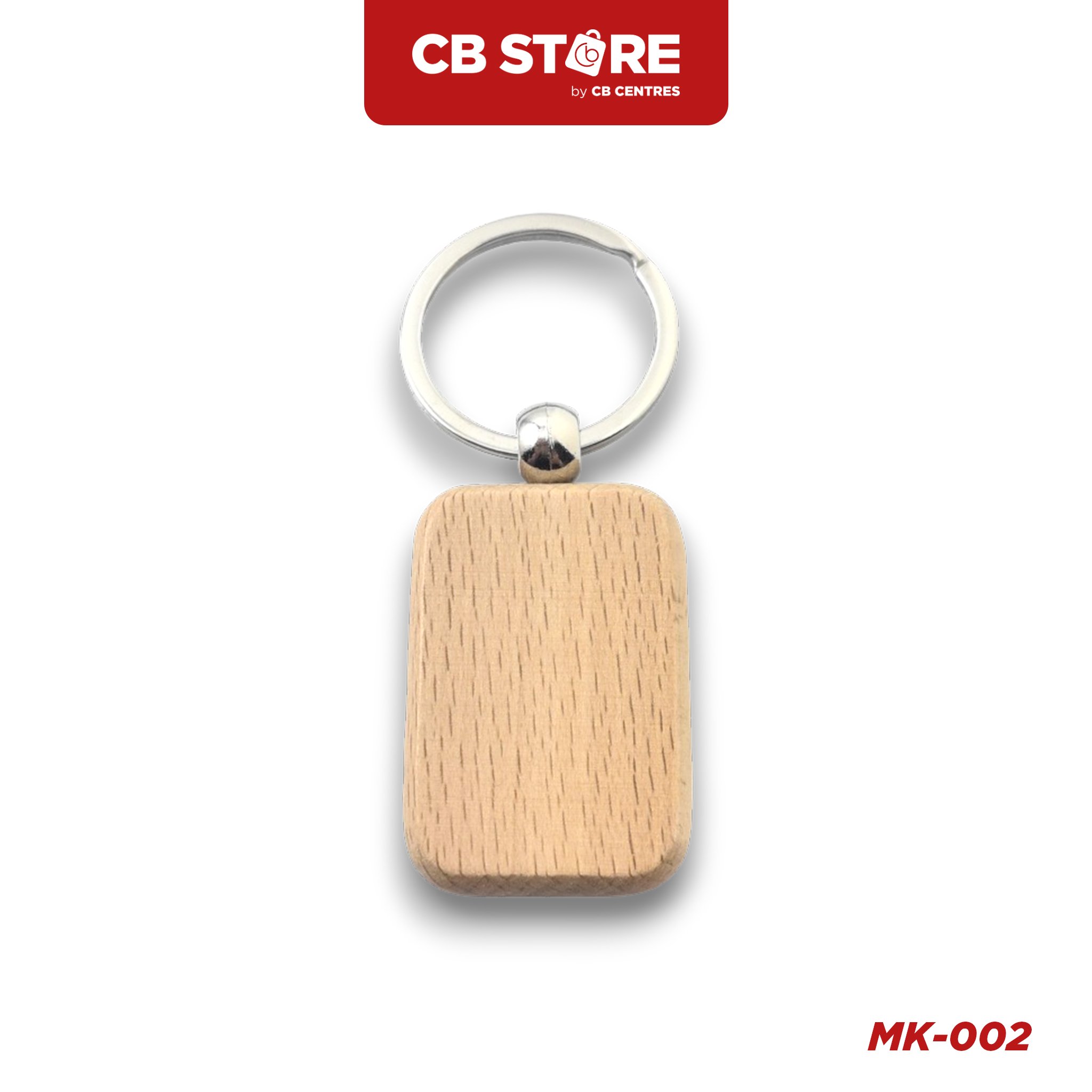 Móc khóa gỗ hình chữ nhật