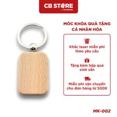 Móc khóa gỗ hình chữ nhật