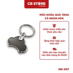 Móc khóa kim loại hình ô tô - Mặt gương đen