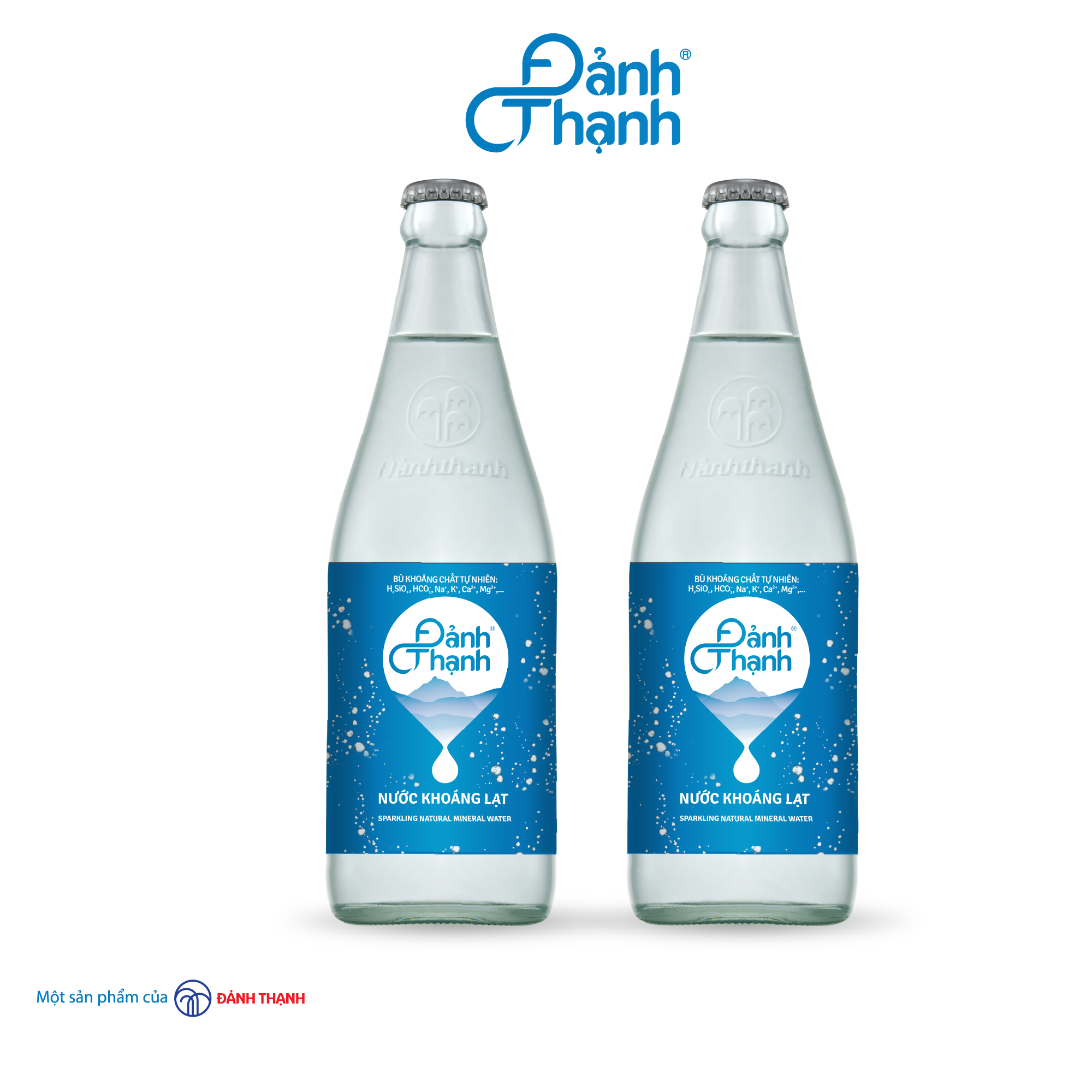  Thùng 12 Chai Nước khoáng thiên nhiên bổ sung ga Đảnh Thạnh RGB 430ml 