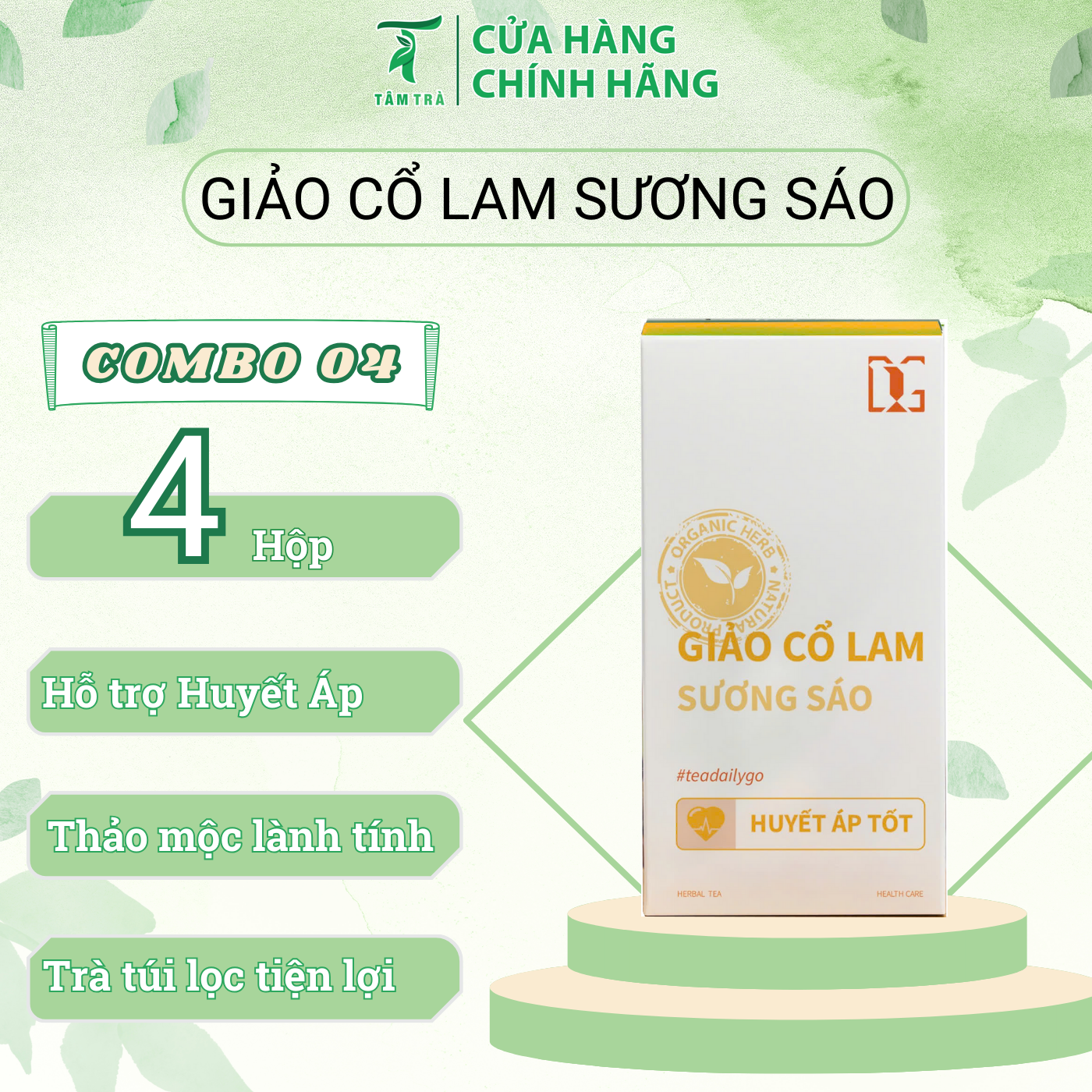 Trà Giảo Cổ Lam Sương Sáo COMBO 04 hộp