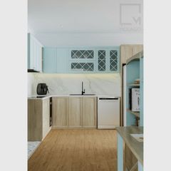 Trọn bộ hệ bếp tủ kệ gỗ tự nhiên