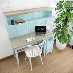Trọn bộ bàn học gỗ có giá sách, kệ tủ, ghế tựa tiện lợi