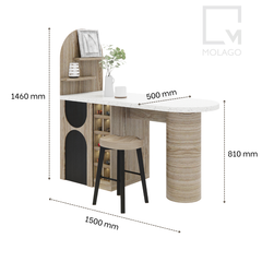 Bàn đảo bếp chữ L cho góc bếp